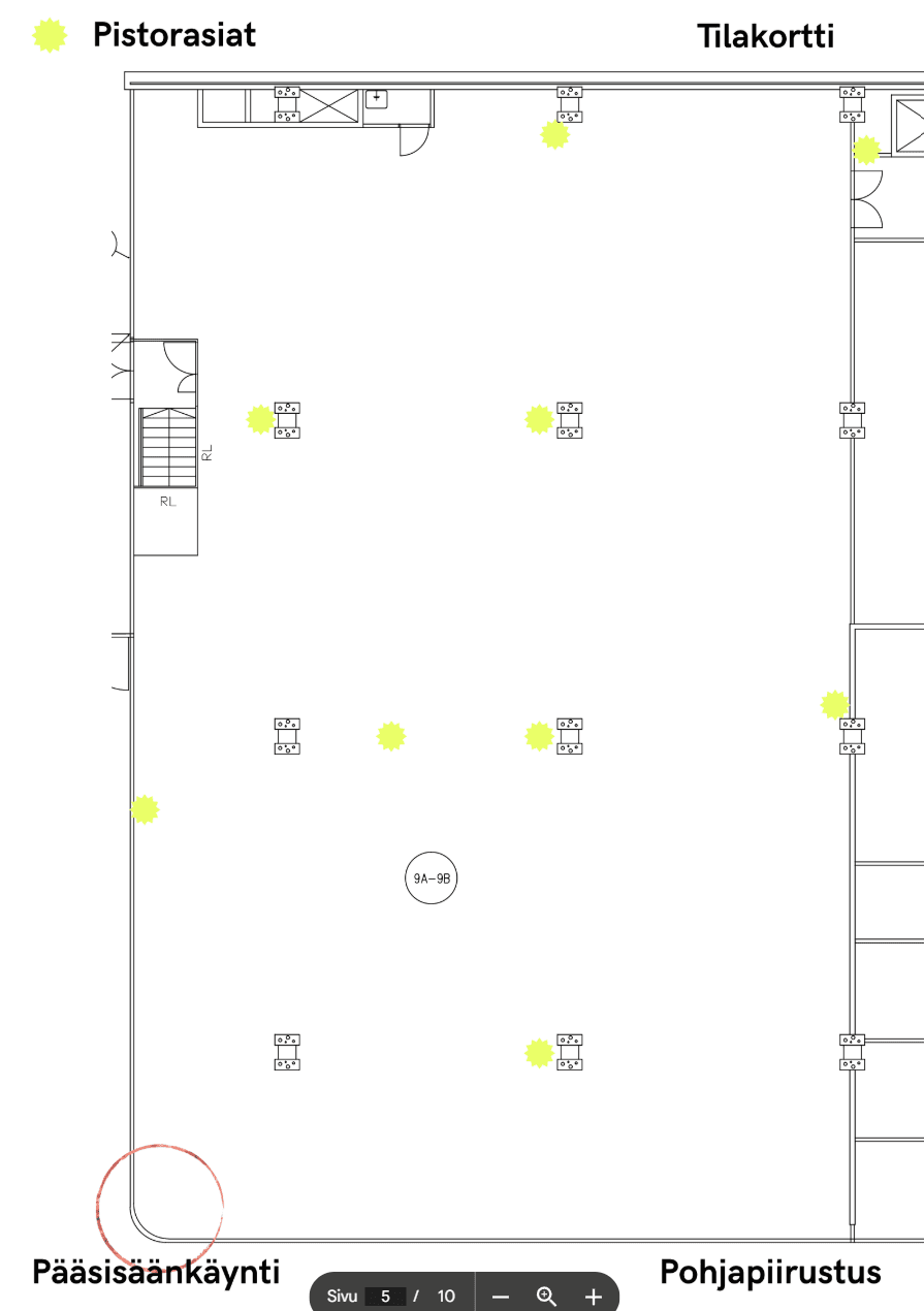 Teljäntorin pohjapiirustus